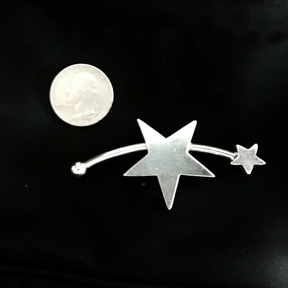 Vintage Signed Modernist Sterling Shooting Star Brooch